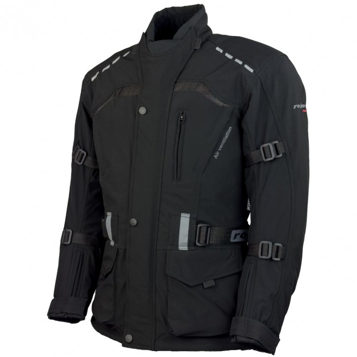 Roleff RO1512 - Schwarze Softshell Motorradjacke
