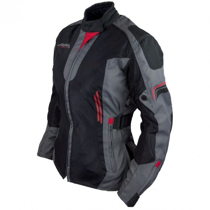 Roleff Akuma Sommer Damen Textiljacke 1.0 schwarz/anthrazit/rot