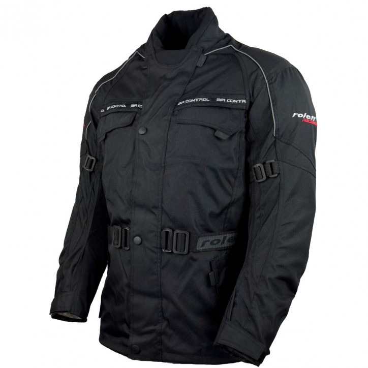 Roleff RO700 - lange Textil Motorradjacke Reno -schwarz