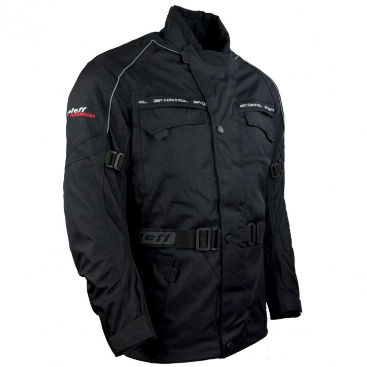 Roleff RO700 - lange Textil Motorradjacke Reno -schwarz Auslauf
