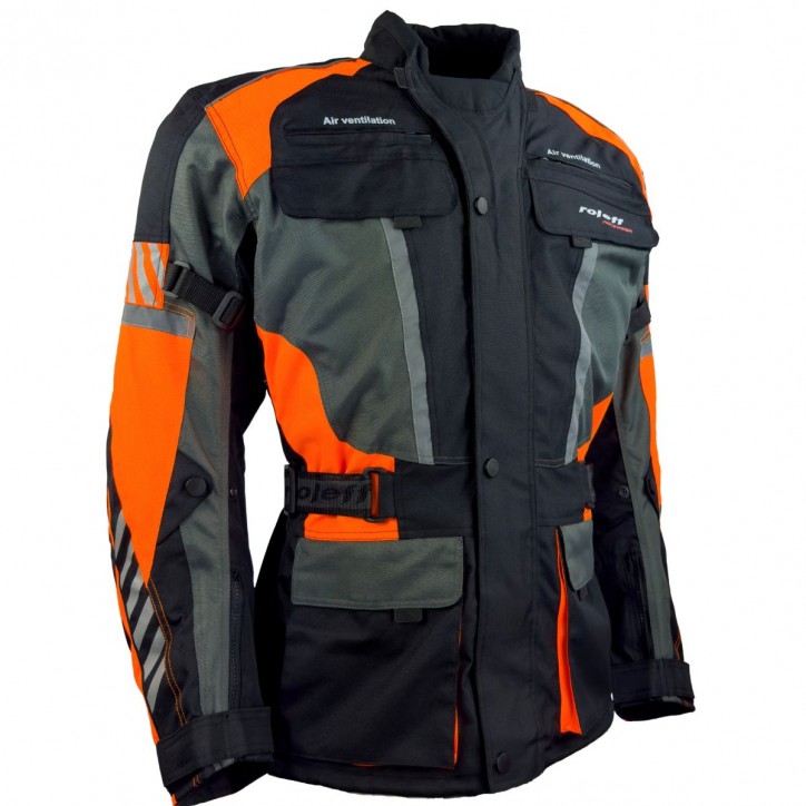 Roleff RO16012 - Motorradjacke in Schwarz / Orange Verkauf