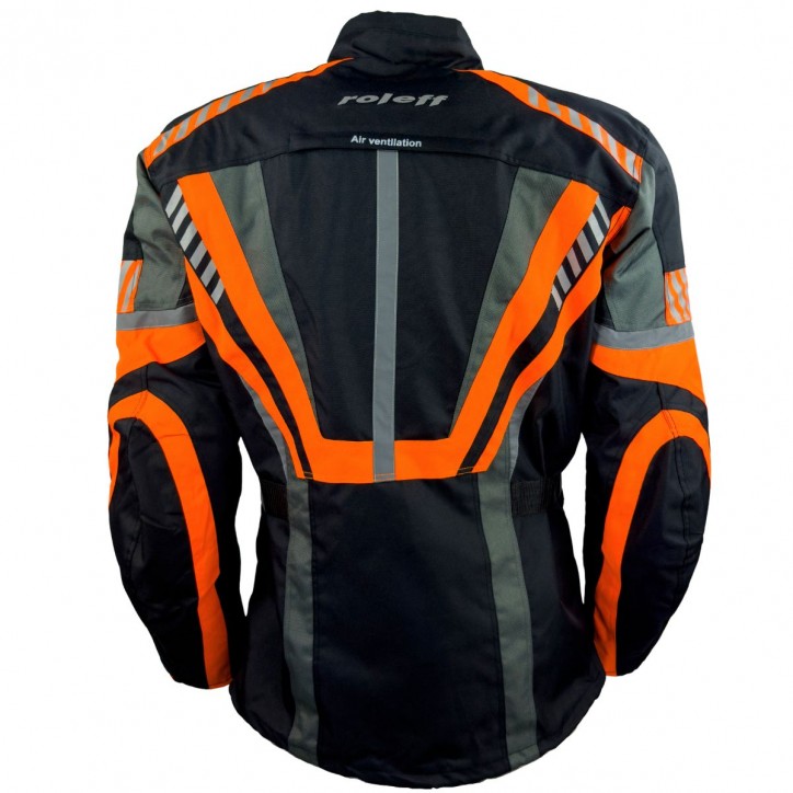 Roleff RO16012 - Motorradjacke in Schwarz / Orange Verkauf