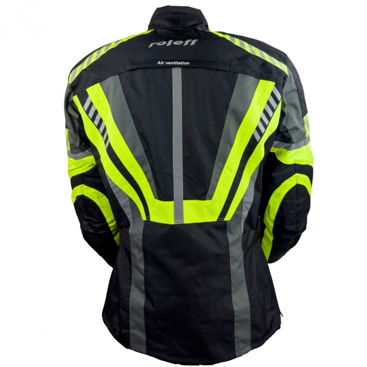 Roleff RO16013 - Motorradjacke in Schwarz / Neongelb Angebote