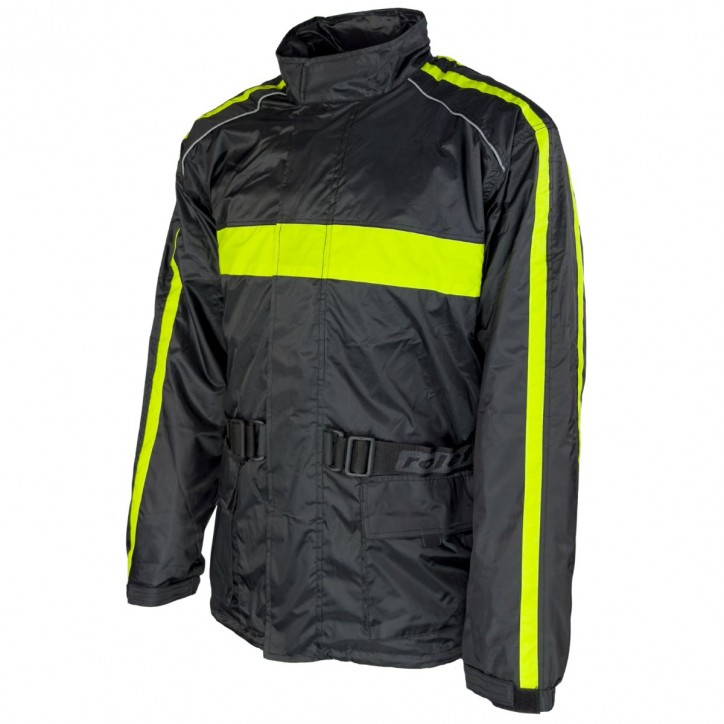 Roleff RO1001 - Regenjacke in Schwarz / Neongelb