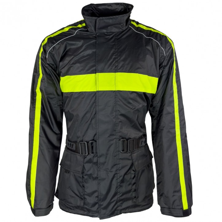Roleff RO1001 - Regenjacke in Schwarz / Neongelb im Angebot