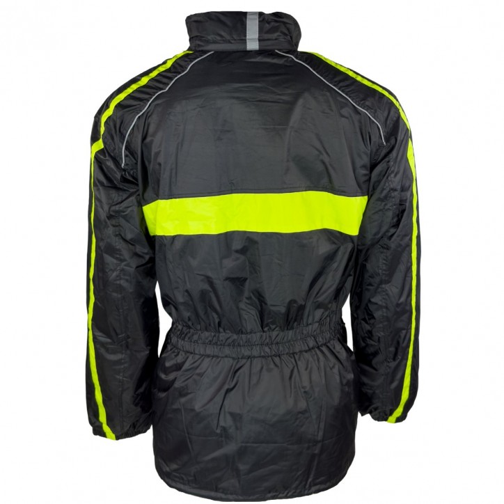 Roleff RO1001 - Regenjacke in Schwarz / Neongelb im Angebot