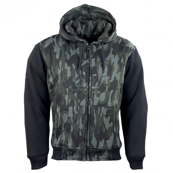 Roleff RO3340 - Hoodie mit Aramid & Protektoren - camouflage/schwarz Outlet