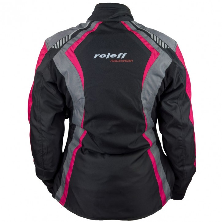 Roleff RO904 - Motorradjacke für Damen in Pink/Schwarz/Grau Angebote