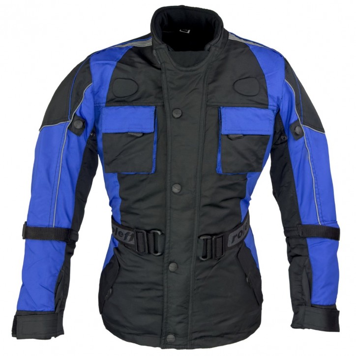 Roleff RO431K Kinder- Motorradjacke, CE-Protektoren, blau Neuheiten