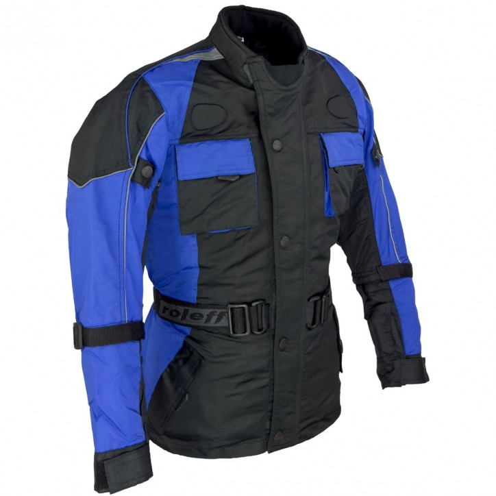 Roleff RO431K Kinder- Motorradjacke, CE-Protektoren, blau Neuheiten