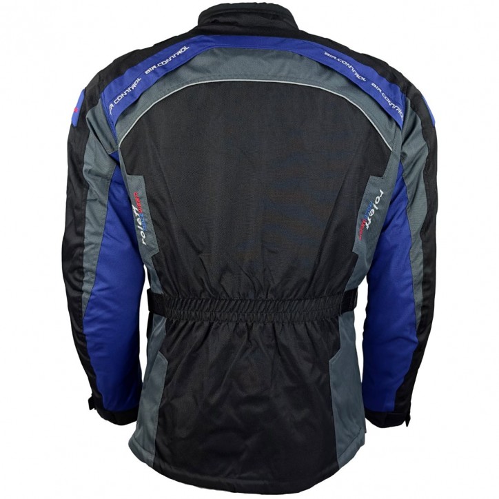 Roleff RO783 - Motorradjacke mit Wind-Tex® Klimamembrane - Belüftung - CE Protektoren - Schwarz / Blau Hotsell