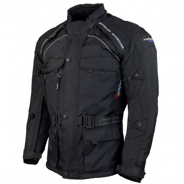 Roleff RO780 - Motorradjacke mit Wind-Tex® Klimamembrane - Belüftung - CE Protektoren - schwarz