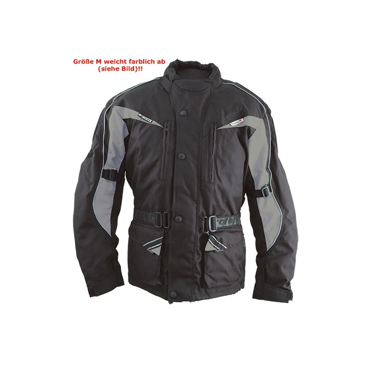 Roleff RO10003 - Motorradjacke in Schwarz / Grau Fabrikverkauf