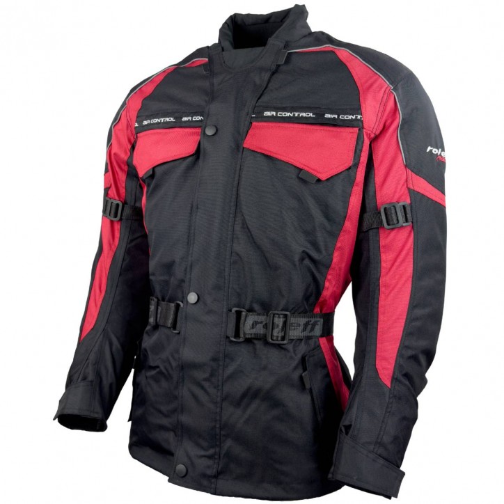 Roleff RO703 - Motorradjacke in Schwarz / Rot