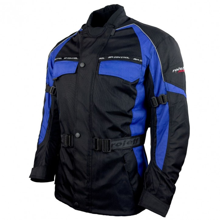 Roleff RO702 - Motorradjacke in Schwarz / Blau