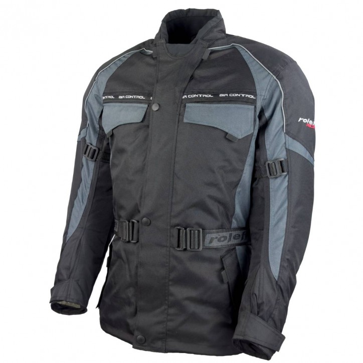 Roleff RO701 - Motorradjacke in Schwarz / Grau