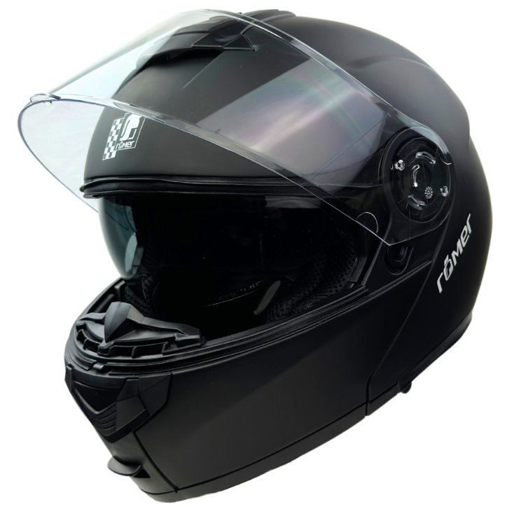 Roleff RR20770 - Römer Klapphelm -Motorradhelm mit Sonnenvisier, matt-schwarz Verkauf