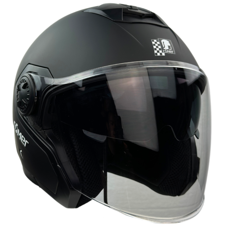Roleff RR10901 - Römer Jethelm - Motorradhelm mit Sonnenvisier, schwarzmatt Angebote