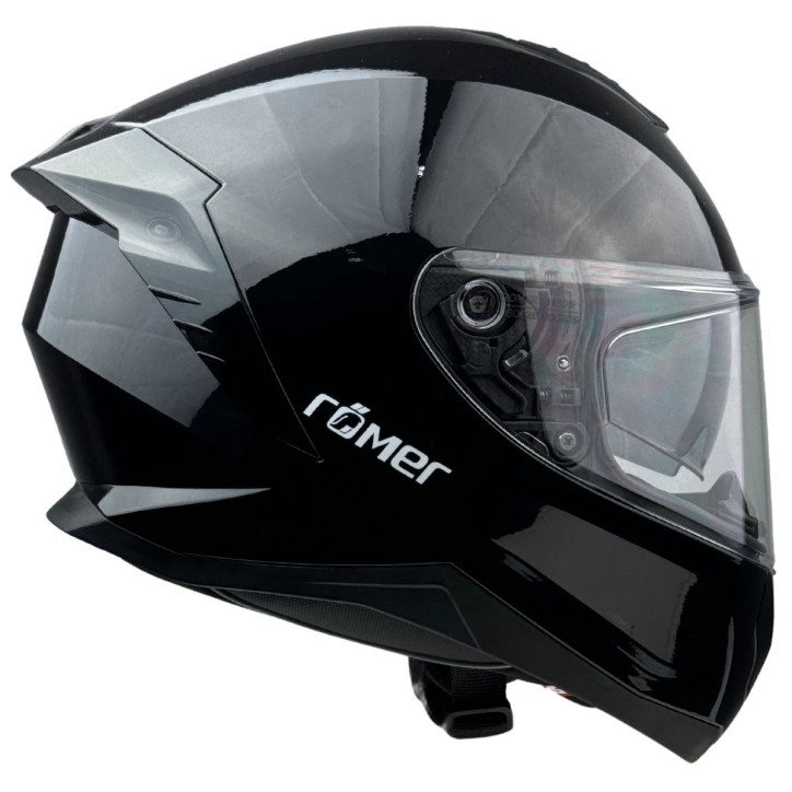 Roleff RR20171 - Römer Motorradhelm - Integralhelm mit Sonnenvisier, schwarz glanz im Angebot