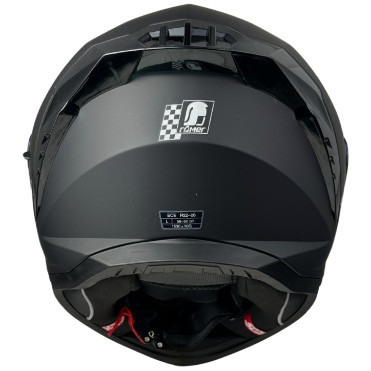 Roleff RR20170 - Römer Motorradhelm - Integralhelm mit Sonnenvisier, schwarzmatt Schlussverkauf