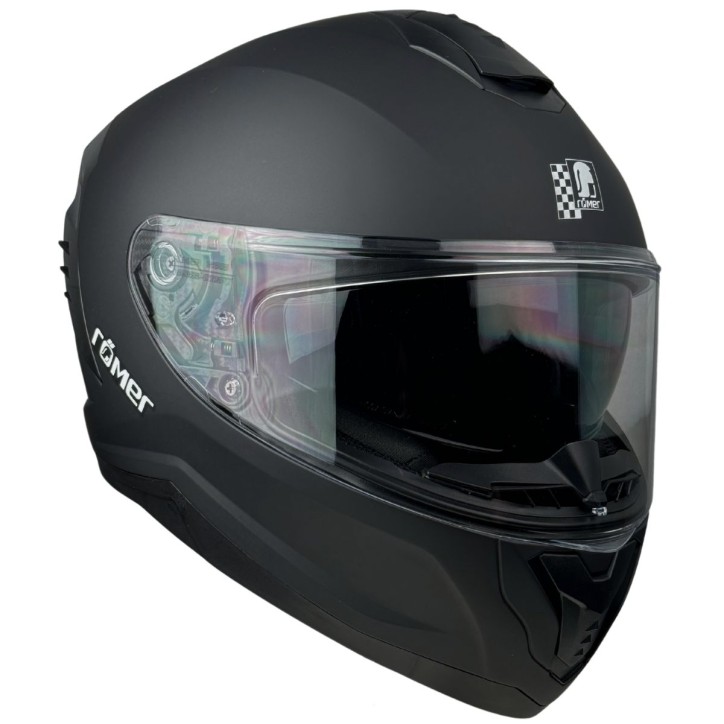 Roleff RR20170 - Römer Motorradhelm - Integralhelm mit Sonnenvisier, schwarzmatt Schlussverkauf