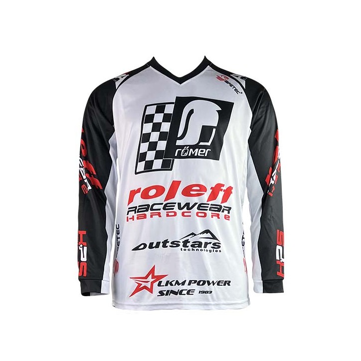 Roleff RO8710 MX Shirt weiss/schwarzMotocross- Shirt