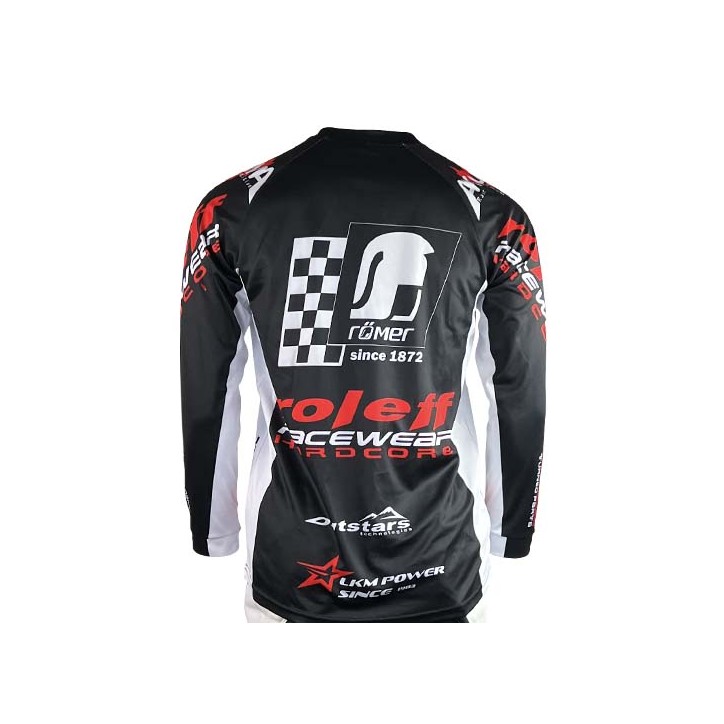 Roleff RO8700 MX Shirt schwarz/weiss Motocross- Shirt