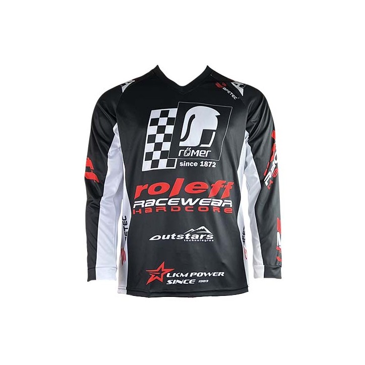 Roleff RO8700 MX Shirt schwarz/weiss Motocross- Shirt im Angebot