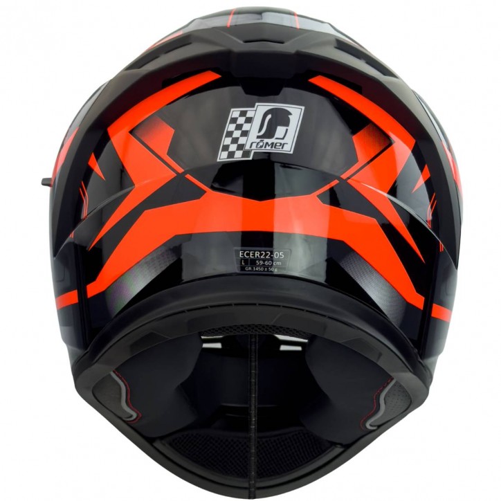 Roleff RO202212 - Integralhelm mit Sonnenvisier, Neonorange glänzend Verkauf