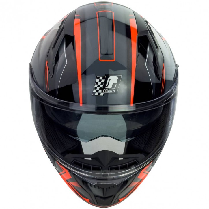 Roleff RO202212 - Integralhelm mit Sonnenvisier, Neonorange glänzend Verkauf