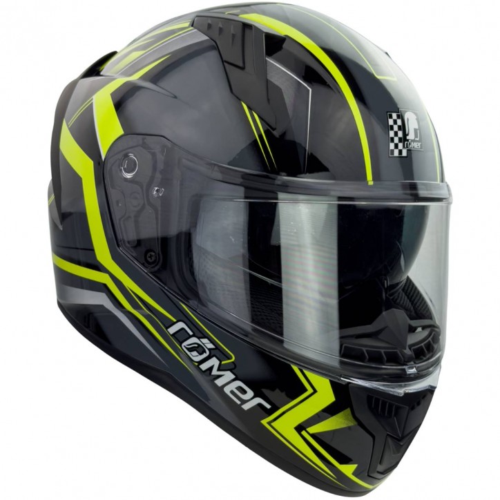 Roleff RO202211 - Integralhelm mit Sonnenvisier, Neongelb glänzend Angebote