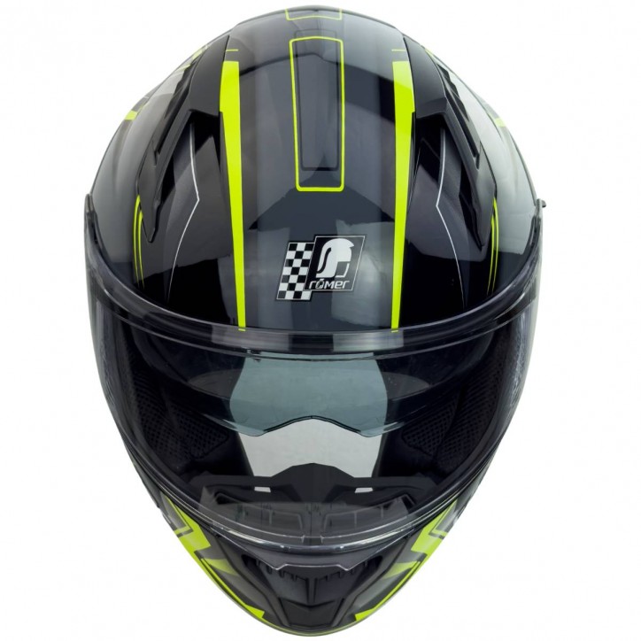 Roleff RO202211 - Integralhelm mit Sonnenvisier, Neongelb glänzend Angebote