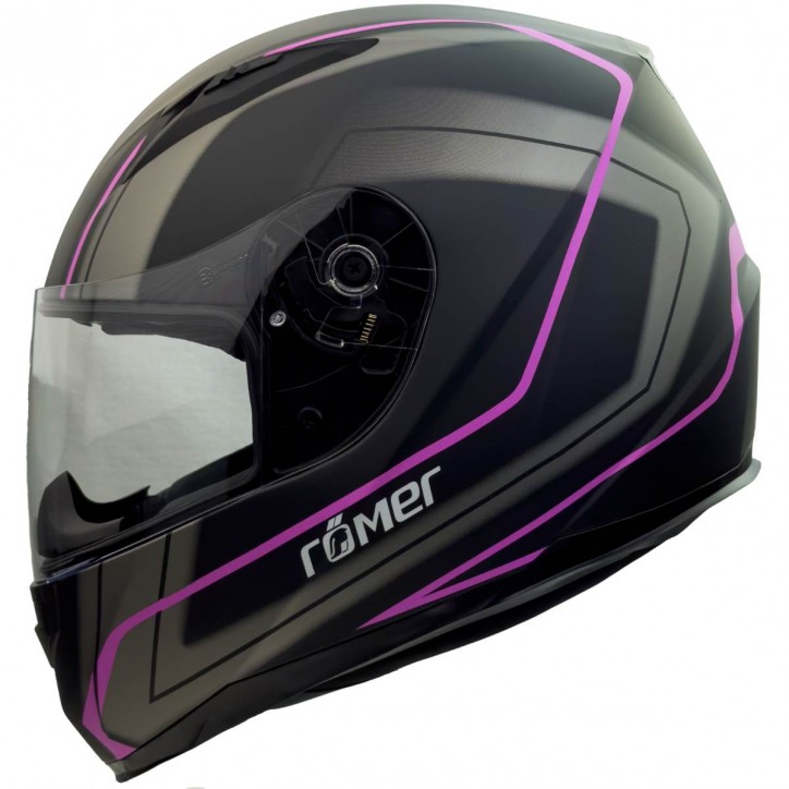 Roleff RO201707 - Integralhelm in Schwarz, Pink Outlet