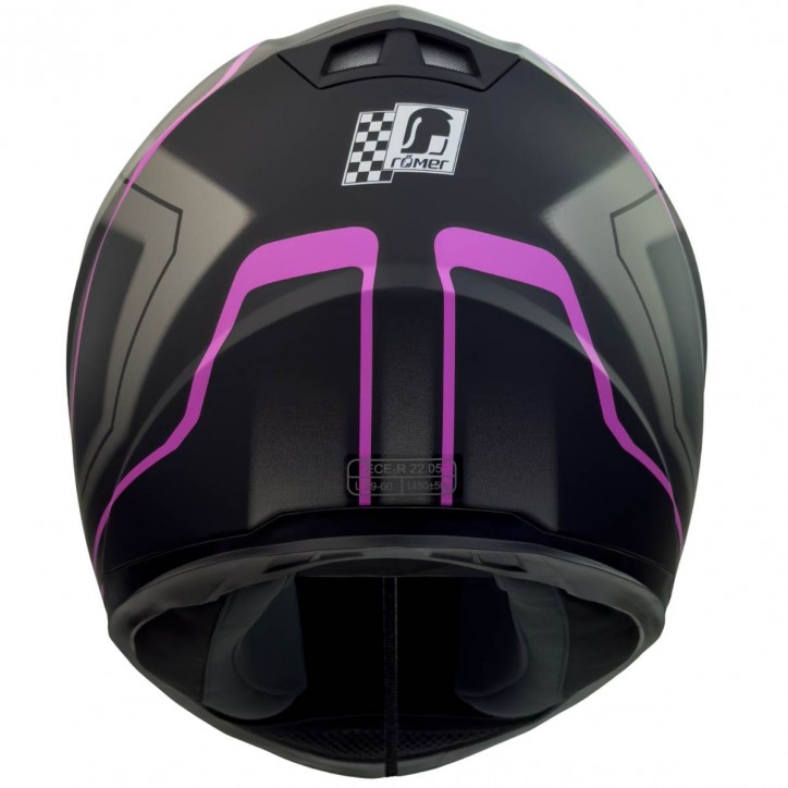 Roleff RO201707 - Integralhelm in Schwarz, Pink Outlet