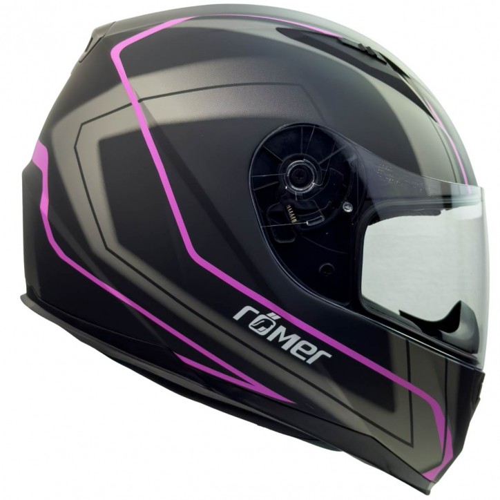 Roleff RO201707 - Integralhelm in Schwarz, Pink Outlet