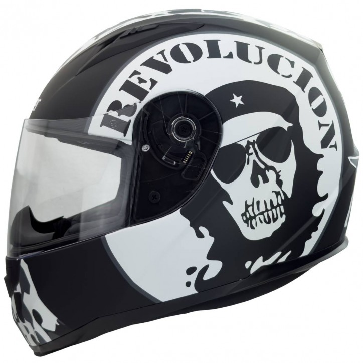 Roleff RO20041 - Schwarzweißer Integralhelm Revolution Verkauf