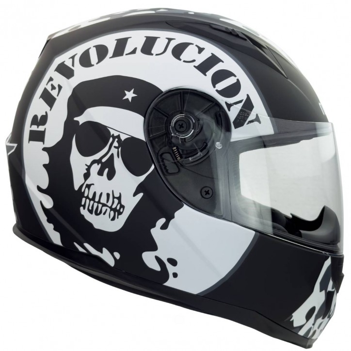 Roleff RO20041 - Schwarzweißer Integralhelm Revolution Verkauf