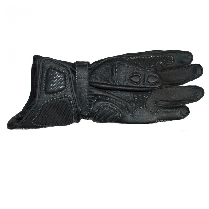 Roleff RO49 - leichter, langer Leder/Textil Motorradhandschuh mit Hartschalen Auslauf