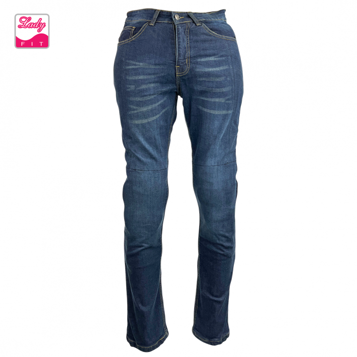 Roleff RO185 - Blaue Aramid Motorradjeans mit Protektoren für Damen