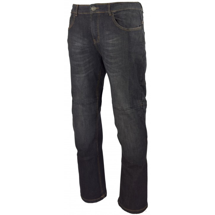 Roleff RO170 - Schwarze Aramid Motorradjeans mit Protektoren für Herren