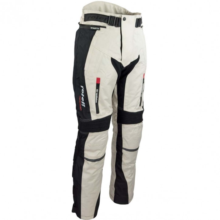Roleff RO1524 - Helle Motorradhose mit Belüftungssystem und Stretch-Einsätzen Auslauf