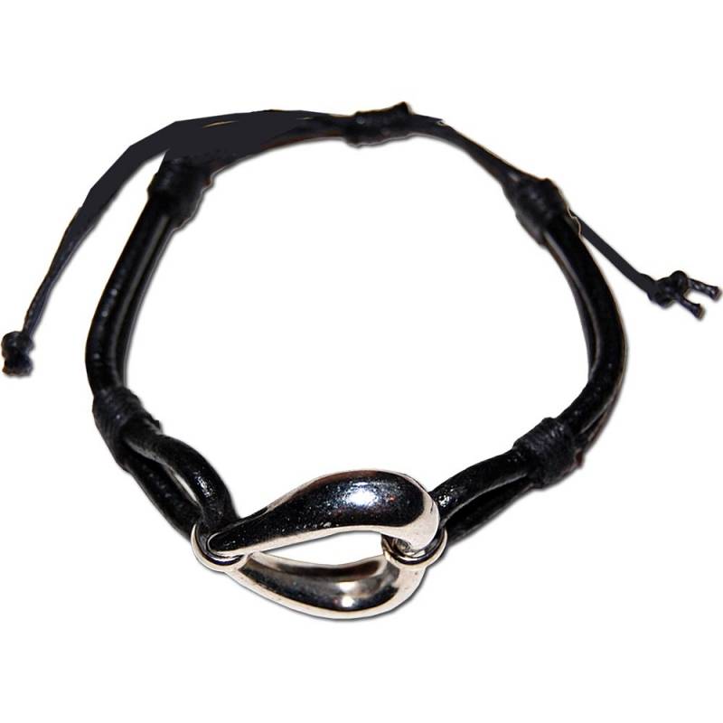 Seestern Sportswear Seestern Armband / Armbänder Echtleder Band mit Herz Motiv Leder Modeschmuck /1003