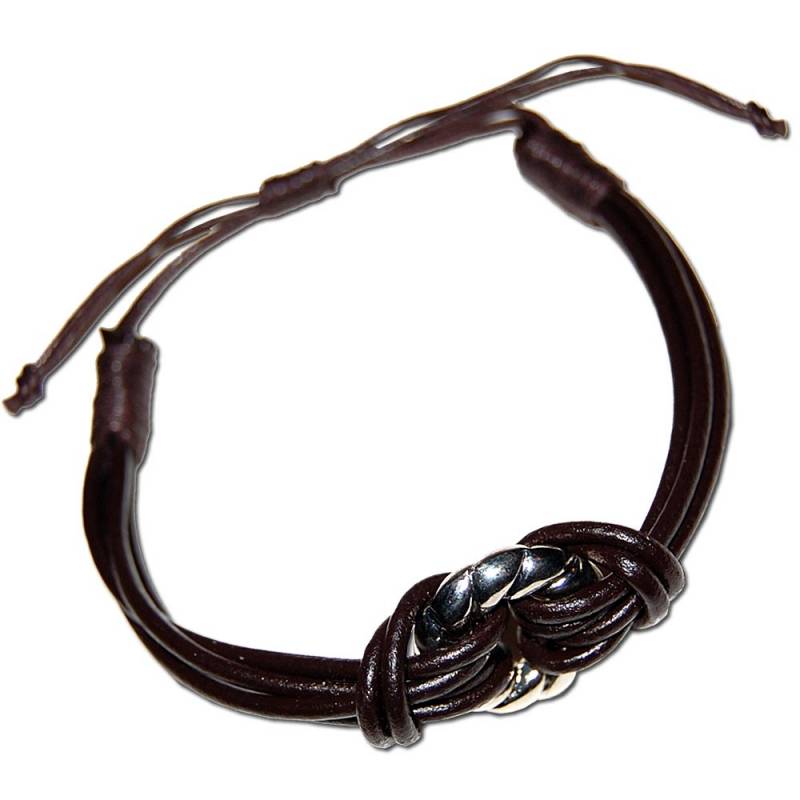 Seestern Sportswear Seestern Armband / Armbänder Echtleder Band mit metallischem Ring Leder Modeschmuck /1004