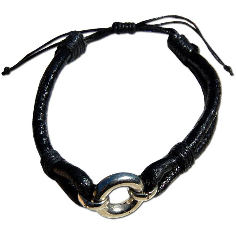 Seestern Sportswear Seestern Armband / Armbänder Echtleder Band mit metallischem Ring Leder Modeschmuck /1005
