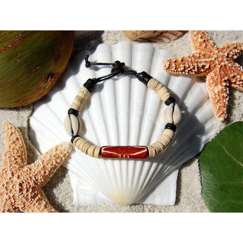 Seestern Sportswear SEESTERN Armband / Armbänder mit Kauri Muschel Design, Muschel Modeschmuck/005.bg Blitzverkäufe