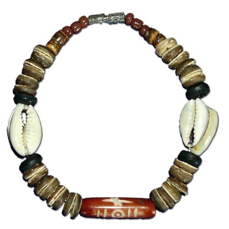 Seestern Sportswear SEESTERN Armband / Armbänder mit Kauri Muschel Design, Muschel Modeschmuck/006.bw