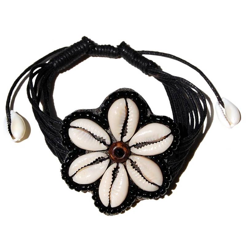 Seestern Sportswear SEESTERN Armband / Armbänder mit Kauri Muschel Design, Muschel Modeschmuck/057 Schlussverkauf