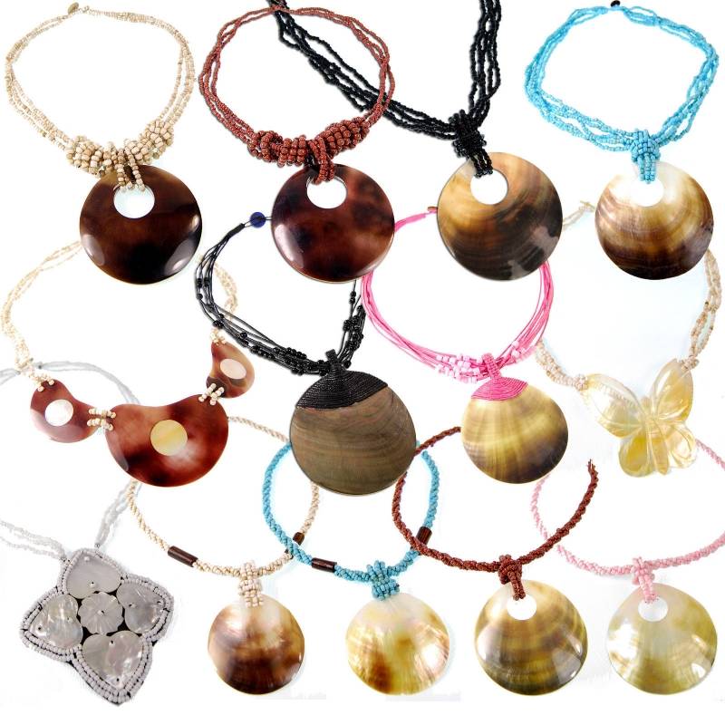 Seestern Sportswear Seestern Halskette exotischer Modeschmuck mit Muschel Perlmut Anhängern