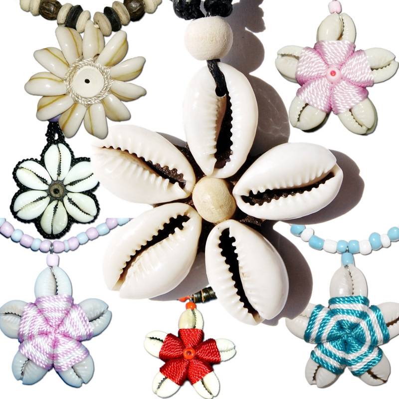 Seestern Sportswear Seestern Halskette Modeschmuck aus Kauri Muschel Anhänger variables Halsband