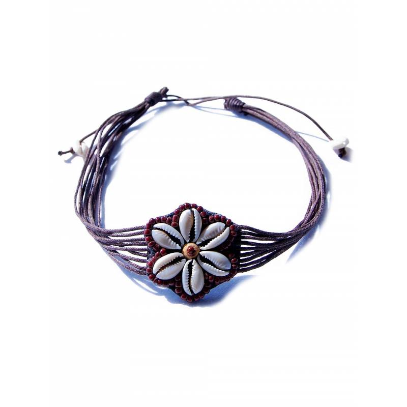 Seestern Sportswear Seestern Halskette Modeschmuck aus Kauri Muscheln & geflochtenem Halsband/122 Nur für heute